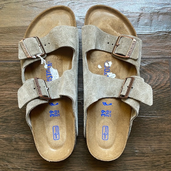 NWT BIRKENSTOCK Suede Soft Footbed Arizona Sandals! - Picture 5 of 12